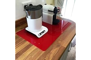 SUPER COOL CREATIONS Red Rectangular 3mm Acrylic Worktop Saver (not glass) - Standard - 30 x 40 cm