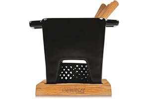 Boska Tapas Fondue Nero L - Fondue Set - for 12.3 oz of Melted Cheese - 20.3 fl oz - Small Fondue Sets - with tealight
