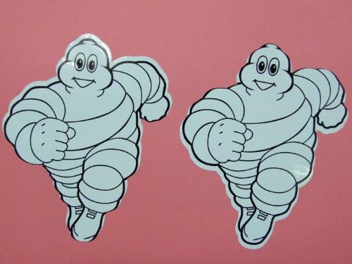 MICHELIN Running Man Rally Race PVC Stickers - SET of 6 Stickers with size - 100mm x 80mm