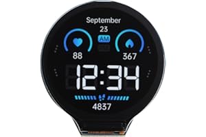 Waveshare ESP32-S3 Development Board with 1.28inch Round LCD Display,32-bit LX7 Dual-core Processor,Support 2.4 GHz Wi-Fi and Bluetooth 5(LE),Embedded GC9A01 Driver Chip