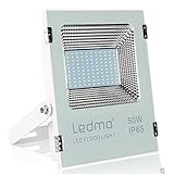 [Einzigartiges Design]: Die weiße Erscheinung der led Scheinwerfer erhöht die Ästhetik des Gebäudes.