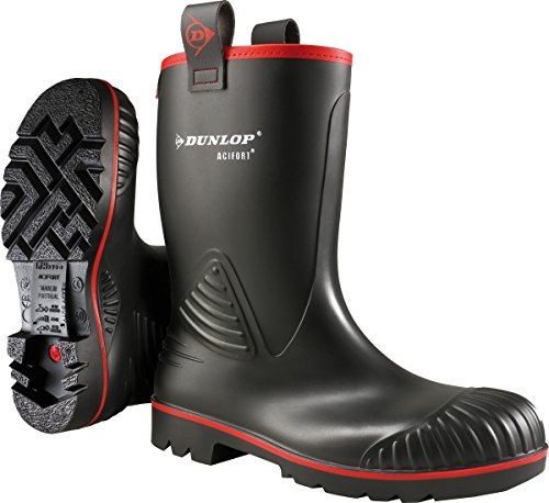 Preisvergleich Produktbild Dunlop Herren Rocker Sicherheits-Gummistiefel, Schwarz, 7.5 EU