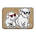 Produktbild Not afraid Cute Pitbull Brothers Non-Slip Indoor/Outdoor Floor Mat for Health and Wellness Toilet Bathroom Doormat 23.6"x 15.7"