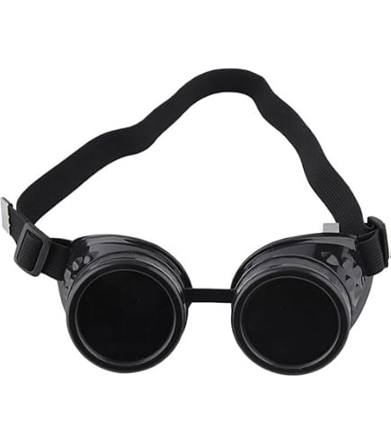 Steampunk-Brille Mit Lupe – Farbiger Vintage-Rahmen, Verstellbares Kopfband Für Cosplay, Partys & Als Deko