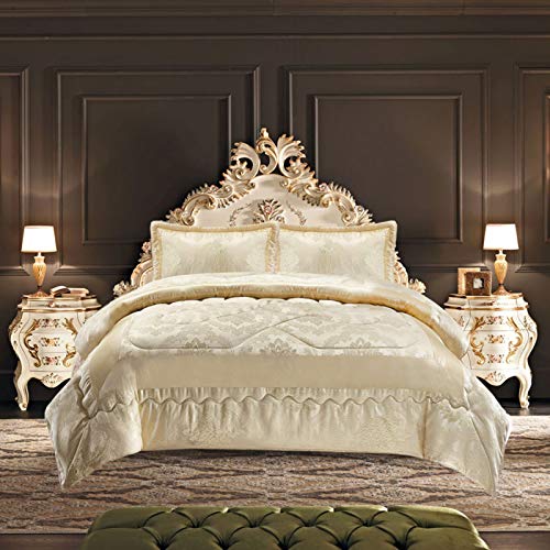 IR KING SIZE BEDDING SETS JACQUARD 3 PCS QUILTED BEDSPREAD DOUBLE BED THROWS COMFORTER SET (Betty Cr IR KING SIZE BEDDING SETS JACQUARD 3 PCS QUILTED BEDSPREAD DOUBLE BED THROWS COMFORTER SET (Betty Cr