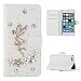 Produktbild Samsung Galaxy J6 2018 Hülle Tasche Flip Case Klapphülle Stoßfest PU Leder Sparkling Glitzer Schale 3D Bling Kristall Diamant Folio Wallet Case Kickstand Card Slot Magnet Crystal Cover Schutzhülle