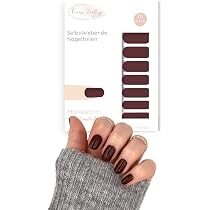 Fairy Nail Weihnachts-Nagelfolien Selbstklebend – 16 Sticker Für Maniküre, Vegan, Bis Zu 14 Tage Haltbar