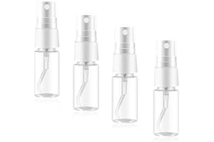 BIPL 4 Stück Sprühflaschen Kleine, 20ml Tragbares Plastik mini Sprühflasche, Reise-Parfümflaschen, Transparente Leer Feinen Nebel Sprühflasche, Nachfüllbares Spray, für Pflegeflüssigkeit Kosmetika Alkohol