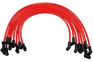 Topteng 8.5MM Electronic Ignition Spark Plug Wire Set WIRED030PWSBC350 fit for Chevy SBC BBC 350 383 454