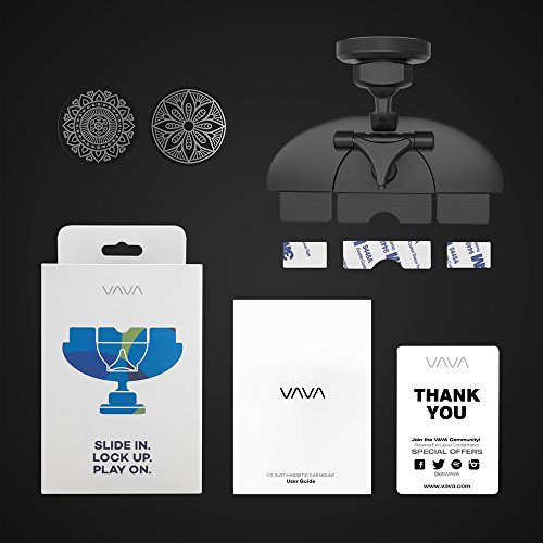 Supporto Auto Smartphone VAVA Supporto Magnetico Universale per il Vano del Lettore CD dellâ€™Auto, Potente Magnete Integrato, Perno Rotante a 360Â°, Compatibile con la Maggior Parte degli Smartphone, dallâ€™iPhone 5S allâ€™iPhone 7 Plus, Samsung Galaxy S6, S7 e S8