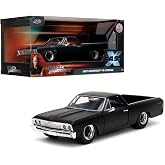 Jada Toys Fast and Furious Auto El Camino (1:24، أسود) - شيفروليه إل كامينو من فيلم Fast & Furious 10 لعام 1967، Cast Auto 8 Y