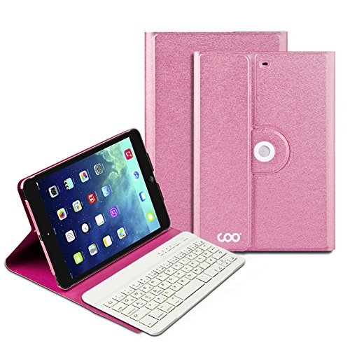 iPad mini Deutsche Bluetooth Tastatur, COO Schutzhülle-Tastatur für Apple iPad mini 123, 3in1 Tastatur gilt für IOS, Android, windows System, auch Smart cover mit automatischer Wake/sleep Funktion und Multi-Angle Ständer.
