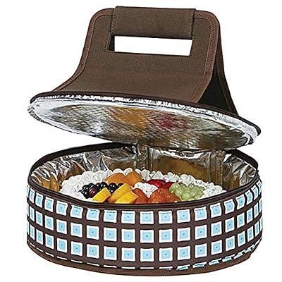 CBWZDJZDS Oxford Tissu Pique-Nique Isolation Gâteau Gâteau Pizza Glacière Sac À Glace Sac De Glace Steak Sushi À Emporter Sac D'Isolation 20X8Cm Bleu Carré