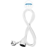 Garza - 2 m white household power extension cable with grounding up to 16 Amps (3680W)