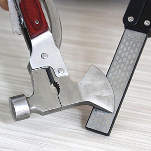 Latinaric Schwarz Faltbar Diamant Schleifwerkzeug Schärfstein Messerschärfer - 5