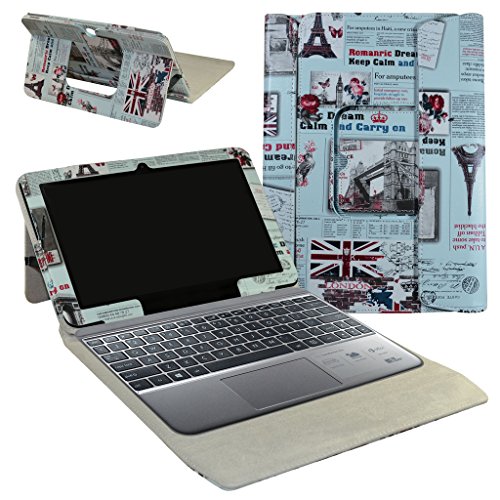 ASUS T102HA / Transformer Mini T102HA Hülle,Mama Mouth 2-in-1 Abnehmbare PU-lederne Case hülle mit Standfunktion für 10.1" ASUS Transformer Mini T102HA Windows 10 Convertible Laptop Tablet,Zeitung