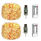 100LEDs Micro Fairy Lights in 10M Copper Wire with USB Remote Control 8 Program 