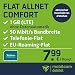 Produktbild mobilcom-debitel Flat Allnet Comfort  im Telefonica Netz (7,99 EUR monatlich, 24 Monate Laufzeit, Telefonie-Flat in alle deutschen Netze, 1GB Internet Flat, LTE mit max. 50 MBit/s, Triple-Sim-Karten)