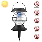 Lámpara Anti-insectos Fochea Solar Accionado Al Aire Libre LED Lámpara UV Anti-mosquitos Doble Modos Bug Zapper