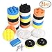 Produktbild FYLINA Polierauflage Polierschwamm Auto 26pcs 76.2mm (3 Inchs) Polierpad Schwamm und Wolle Polierset mit 1 Reinigungsknete Lackreinigungsknete,Poliermaschine M10 Bohrer Adapter