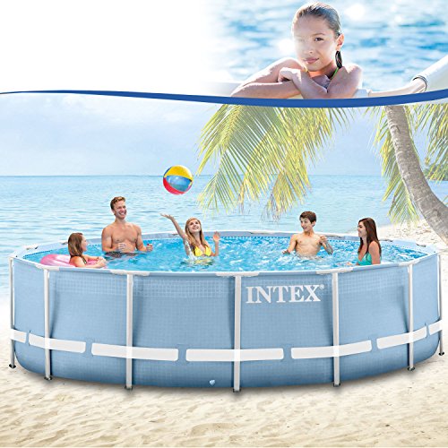 Intex 457×122 Ersatzpool mit Gestänge und Anschlüssen Swimming Pool Schwimmbad Frame Metal Stahlwand - 2