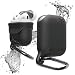 Produktbild elago AirPods Wasserdicht Silikon Hülle mit Karabiner [IP67 Wasserdicht und Staubdicht Cover] [Extra Schutz] [Karabiner hinzugefügt] - für Apple AirPods Case (Schwarz)