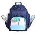 Yodo Baby Nappy Backpack - Detachable Stroller Strap, XL Changing Pad, Small Pouch and Feeding Bottle Holder - 14 Pockets, Navy