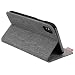 Produktbild mumbi fineline Tasche im Bookstyle für iPhone X XS im Textil-Look grau