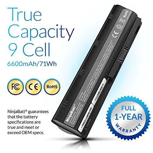 Ninjabatt 9 Zellen Laptop-Akku für HP 593553-001 593554-001 MU06 593562-001 Pavilion G6 HSTNN-LB0W HSTNN-UB0W HSTNN-Q62C HSTNN-E08C HSTNN-DB0W WD548AA HSTNN-LB0Y HSTNN-LBOW Presario CQ56 CQ57 - 4