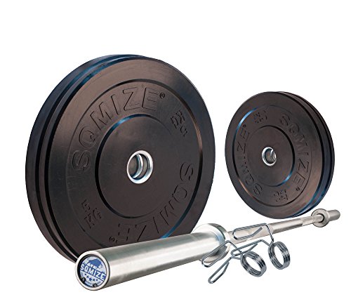 Bumper Plate Langhantelset SQMIZE® BBS30 Starter, 50 kg, mit detailierten techn. Daten