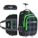 Produktbild 3 Teile Set: ELEPHANT Trolley Hero Signature Trolleyrucksack + Sporttasche + Mäppchen (Plaid Green (Schwarz Grün)
