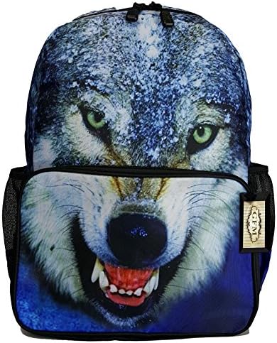 School Backpack For Boys or Girls- Waterproof - Wolf (MNAD)(ANM - WLF01)