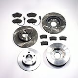 2 Bremsscheiben unbelüftet / massiv für die Hinterachse 5-Loch, 245 mm x 10 mm 4 Bremsbeläge (= kompletter Bremsbelagssatz) für die Hinterachse