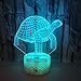 Produktbild Schöne 3D Schildkröte Nachtlicht 7 Farbe Acryl USB Ladegerät Riss Basis LED Schlafzimmer Lampe