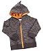 BABYTOWN Baby Boys 100% Cotton Dinosaur Hoody Zipper Dino Hoodie Top Gift (12-18 MONTHS 86CM, CHARCOAL)