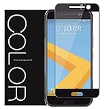 HTC 10 Screen Protector, Full Coverage,G-Color Tempered Glass Screen Protector[0.2mm,2.5D][Bubble-Free] [9H Hardness] [Scratch-resistant]for HTC 10 (Black)