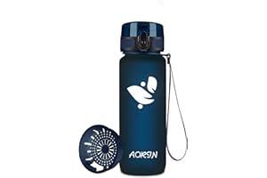 AORIN Butelka do picia – 350 ml/500 ml/750 ml/1 l, butelka na wodę, nie zawiera BPA i tritanu, szczelna, sportowa, dla dorosłych, dzieci, fitness, biegania, jogi, jazdy na rowerze, aktywności na