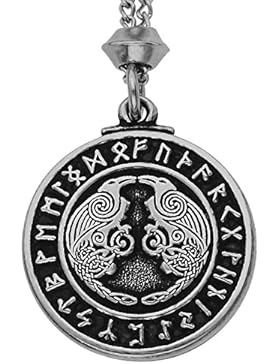Handgemachte Nordische Wikinger Gott Odin Hugin n Munin Raven Zinn Anhänger (mit 22 Zoll Kette)