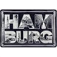 Nostalgic-Art Retro Blechschild "Hamburg" – Vintage Deko Aus Metall, 20x30 Cm, Mit 3D-Prägung, Made In Germany
