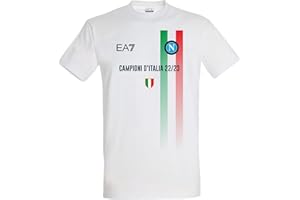 SSC NAPOLI CELEBRATIVE Camiseta Campeones de Italia 22/23, Adulto,Blanca