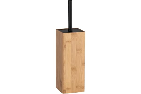 WENKO WC-uppsättning mod. Padua, bambuborsthållare inklusive toalettborste, stängd, 10 x 38 x 10 cm, natur
