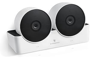 Wasserstein Charging Station Compatible with Google Nest Cam Outdoor or Indoor, Battery - Dual Charging Slot for Nest Cam (NEST CAM NOT INCLUDED)