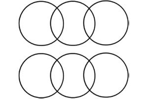 SILARLAIT 6 Pièces Cercles en Métal Noir, Ø 10 cm, Ø 3 mm, Cerceau Métallique pour Macramé, Décoration, Attrape-Rêves (10cm)