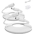 Itramax 9M 12V DC Extension Cable (2-Pack),DC 2.1mm x 5.5mm 5521 Power Supply Adapter Flat Extender Cord,Female to Male Wire for IP Network,CCTV Security Camera,DVRs & More Devices,5V,9V,24V,12 Volt