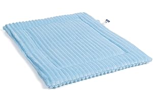 Wallace & Jones | Hundekissen kleine Hunde waschbar, ca. 60 x 45 cm, Hunde Liegematte Cardi, Liegedecke S, Hundematte samtartiges Breitcordstoff, Farbe hellblau