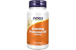 Now Foods, Evening Primrose Oil (Huile d'Onagre), avec Acide Gamma-Linolénique, 500mg, 100 Capsules molles, Testé en Laboratoire, Sans Soja, Sans Gluten, Sans OGM