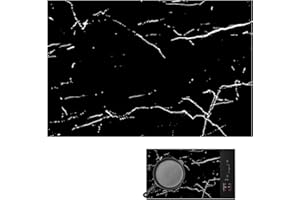 EXIN DEHCEN 52x78cm Copri Piano Induzione,Grande rettangolare Protezione Piano Induzione, Silicone Tappetino Piano Induzione Resistente al Calore Multifunzionale Protezione Piano Cottura Induzione (Nero)