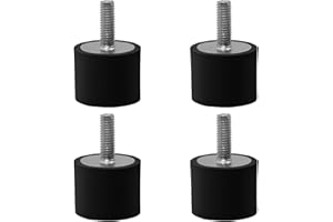 JIHXYER 4 Pezzi M6 Antivibrazioni Ammortizzatore Antivibrazione Isolator Gomma Antivibrazione 20 mm x 20 mm