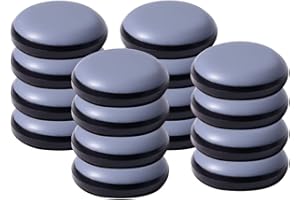 HICYCLE2 Deslizadores autoadhesivos para Muebles, para Poder moverlos sobre alfombras y Suelos de Madera Dura (16, Redondo,25mm)