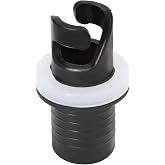 LQTSLFM Inflatable Boat Valve Adapter, Black Boat Foot Pump Hose Adapter, Reusable Air Pump Adapter, Kayak Valve Adapter